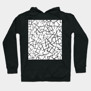 Black and White Scribble Sketch Hoodie
